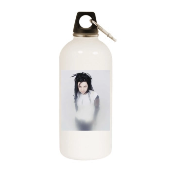 Amy Lee White Water Bottle With Carabiner