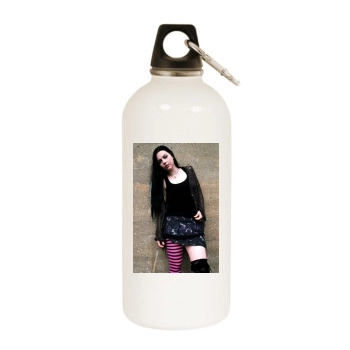 Amy Lee White Water Bottle With Carabiner