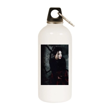 Amy Lee White Water Bottle With Carabiner