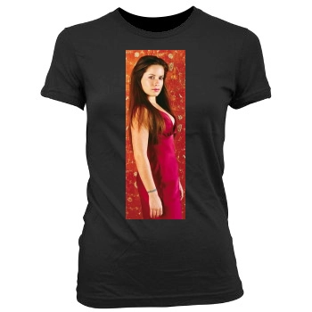 Holly Marie Combs Women's Junior Cut Crewneck T-Shirt