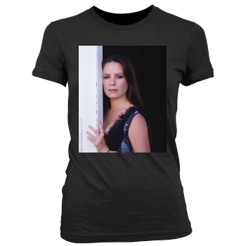 Holly Marie Combs Women's Junior Cut Crewneck T-Shirt