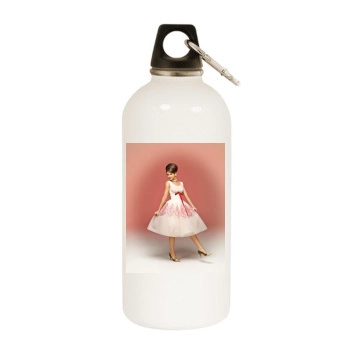 Selena Gomez White Water Bottle With Carabiner