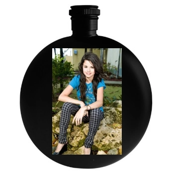 Selena Gomez Round Flask