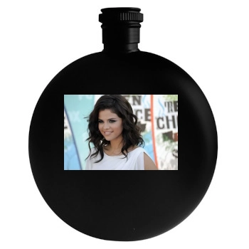 Selena Gomez Round Flask