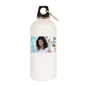 Selena Gomez White Water Bottle With Carabiner