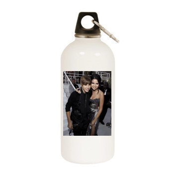 Selena Gomez White Water Bottle With Carabiner