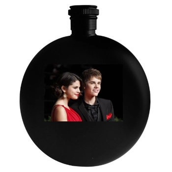 Selena Gomez Round Flask