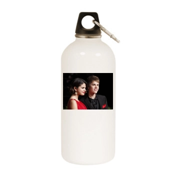 Selena Gomez White Water Bottle With Carabiner