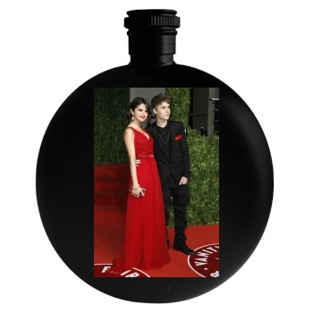 Selena Gomez Round Flask