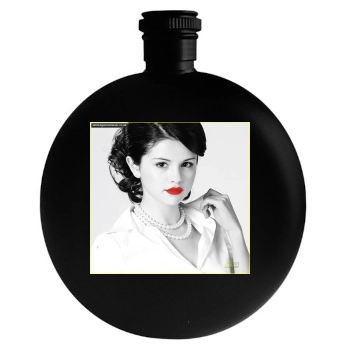 Selena Gomez Round Flask