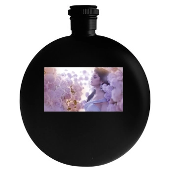 Selena Gomez Round Flask