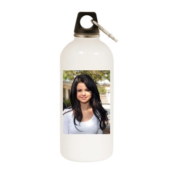 Selena Gomez White Water Bottle With Carabiner