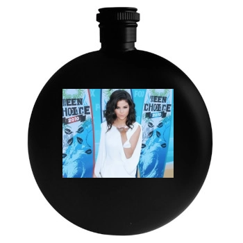 Selena Gomez Round Flask