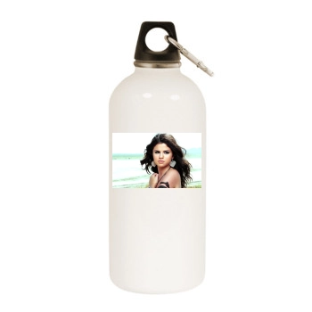 Selena Gomez White Water Bottle With Carabiner