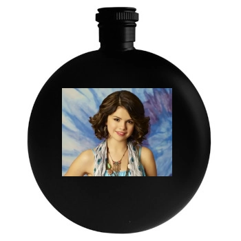 Selena Gomez Round Flask