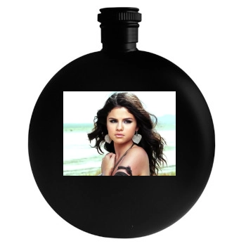 Selena Gomez Round Flask