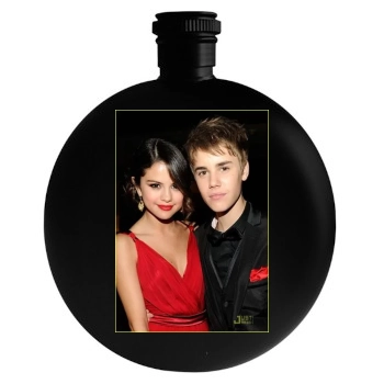 Selena Gomez Round Flask