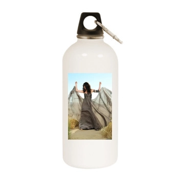 Selena Gomez White Water Bottle With Carabiner