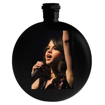 Selena Gomez Round Flask