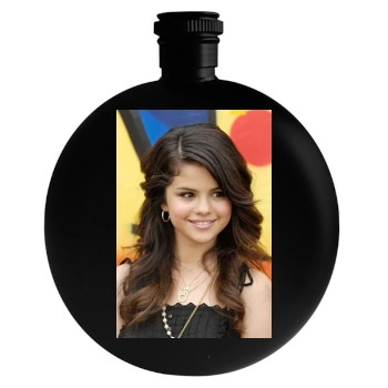 Selena Gomez Round Flask