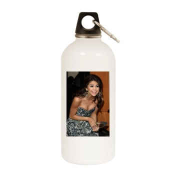 Selena Gomez White Water Bottle With Carabiner