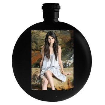 Selena Gomez Round Flask