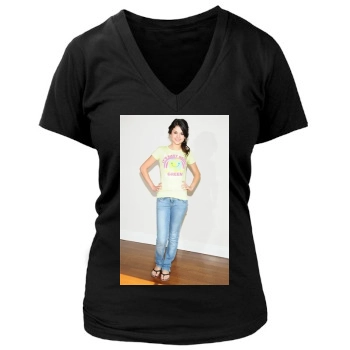 Selena Gomez Women's Deep V-Neck TShirt