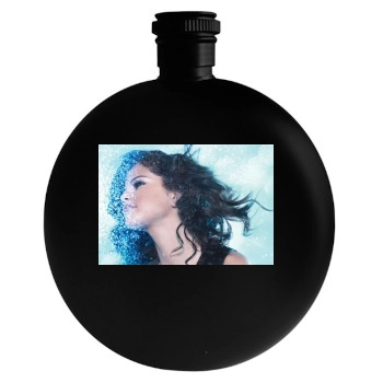 Selena Gomez Round Flask