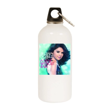 Selena Gomez White Water Bottle With Carabiner