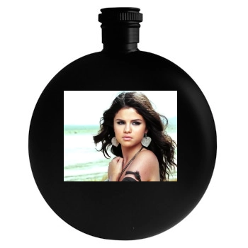 Selena Gomez Round Flask