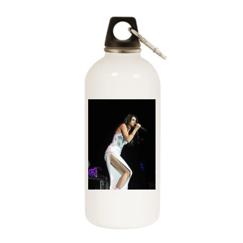 Selena Gomez White Water Bottle With Carabiner