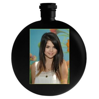 Selena Gomez Round Flask