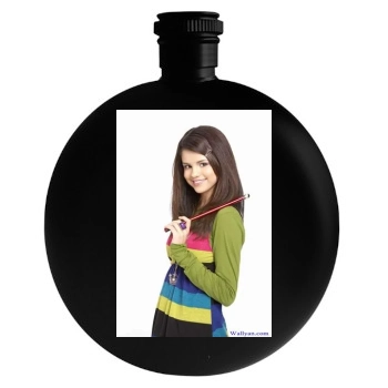 Selena Gomez Round Flask