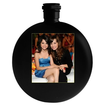 Selena Gomez Round Flask