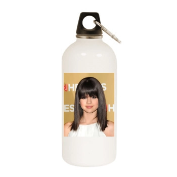 Selena Gomez White Water Bottle With Carabiner