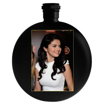 Selena Gomez Round Flask