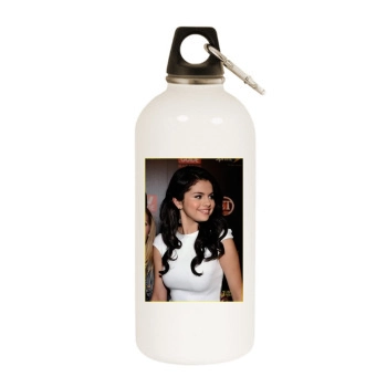 Selena Gomez White Water Bottle With Carabiner