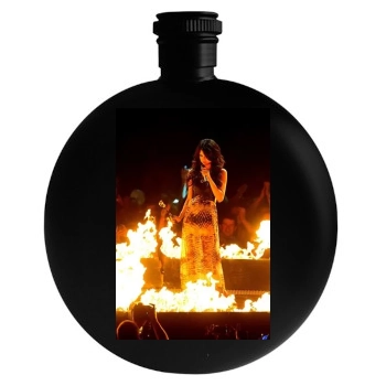 Selena Gomez Round Flask