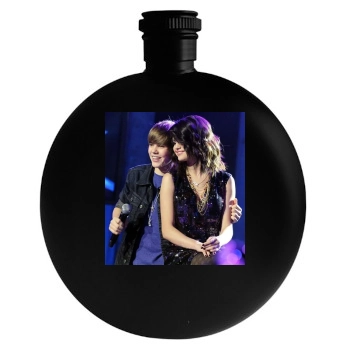 Selena Gomez Round Flask