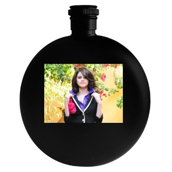 Selena Gomez Round Flask