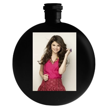 Selena Gomez Round Flask