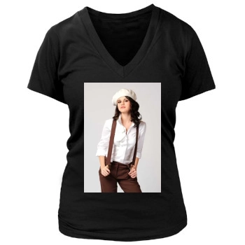 Selena Gomez Women's Deep V-Neck TShirt