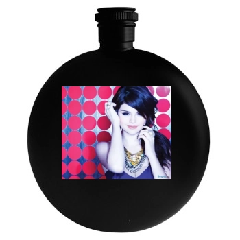 Selena Gomez Round Flask