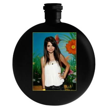 Selena Gomez Round Flask