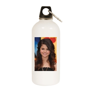 Selena Gomez White Water Bottle With Carabiner