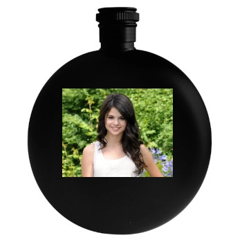 Selena Gomez Round Flask