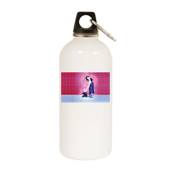 Selena Gomez White Water Bottle With Carabiner