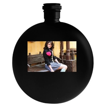 Selena Gomez Round Flask