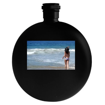 Selena Gomez Round Flask