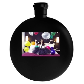 Selena Gomez Round Flask